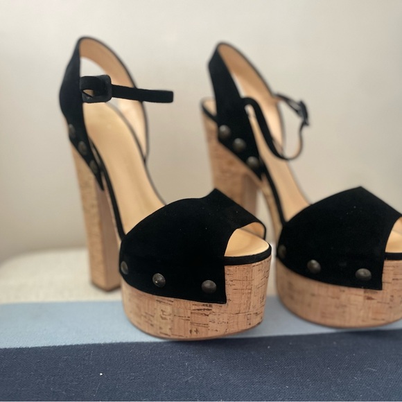 Giuseppe Zanotti (50081 ) 8.5 - Black Platform Wedge Sandals - Picture 1 of 10